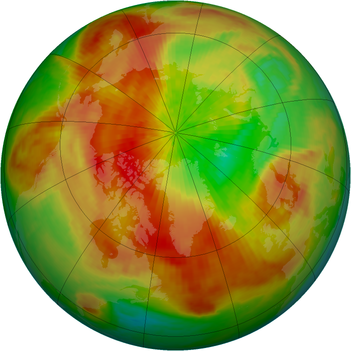 Arctic ozone map for 11 April 2003